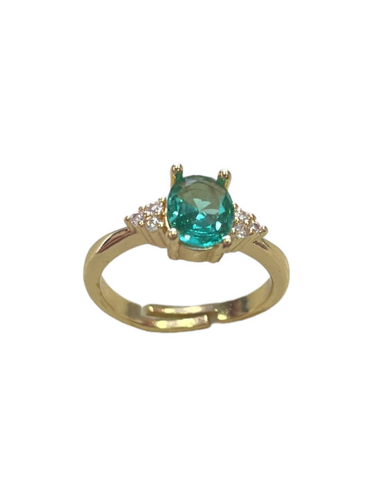 Copper ring Bo1314 Gold Green