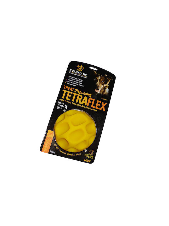 Starmark Dog Toy Ball 10cm Yellow