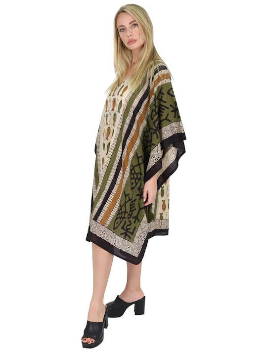 Aquablue Women's Mini Caftan Beachwear Green