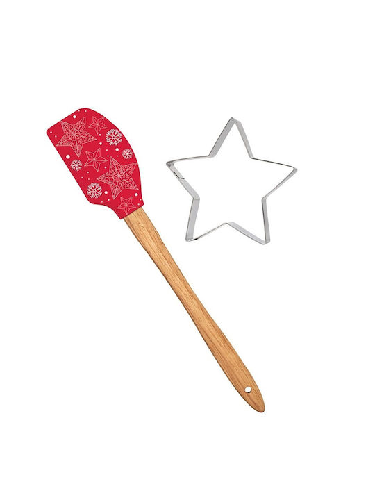 Moses Christmas Spatula Wooden Red Height 33.5cm.