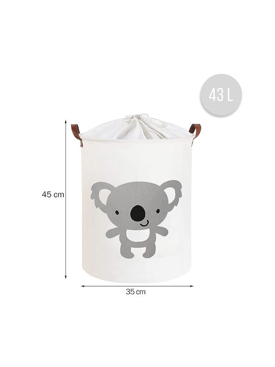 Sipo Детска кошница за играчки сгъваема Бял 35x35x45см 1бр