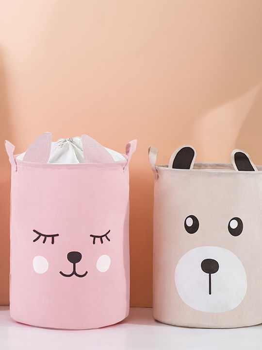Sipo Детска кошница за играчки сгъваема Бежов 35x35x45см 1бр