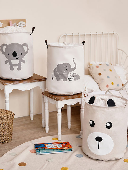 Sipo Детска кошница за играчки сгъваема Бежов 35x35x45см 1бр