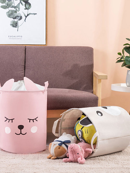 Sipo Children's Folding Laundry Basket made of Fabric Pink 35x35x45cm 1pcs