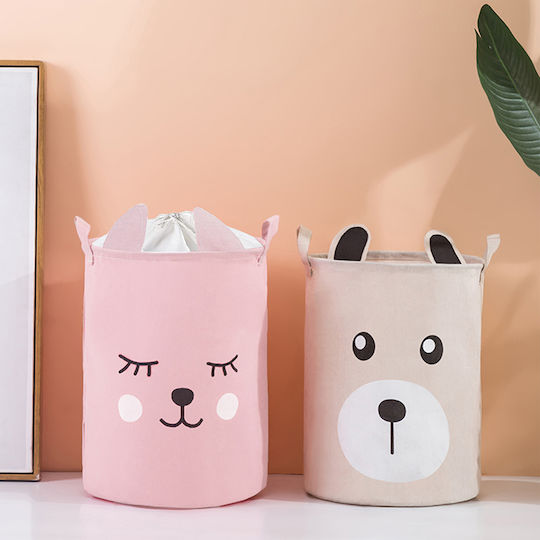 Sipo Детска кошница за играчки сгъваема Розов 35x35x45см 1бр