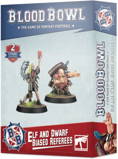 Games Workshop Blood Bowl Elf Dwarf Biased Referees Collectible Figure 3.2cm
