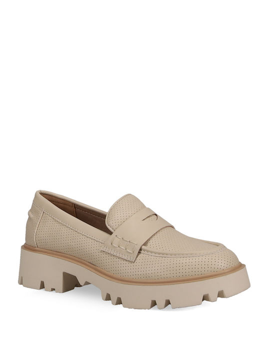 Migato Women's Moccasins in Beige Color