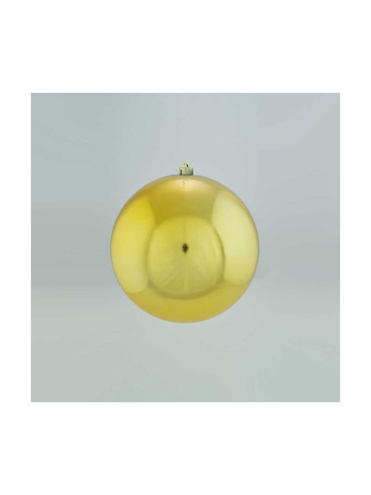 Weihnachtshänger Kugel Ornament Plastik Gold