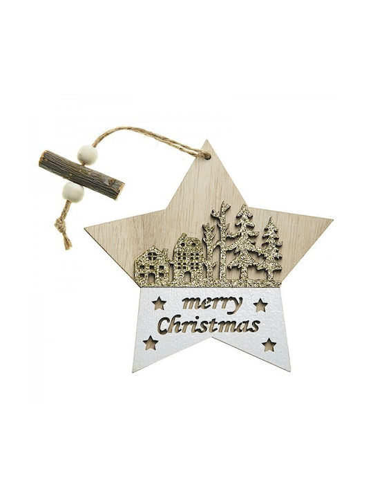 Nuova Vita Christmas Wooden Star Ornament 12cm 2pcs