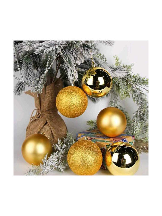 Weihnachtshänger Kugel Ornament Gold mit Goldstaub Set 20Stück