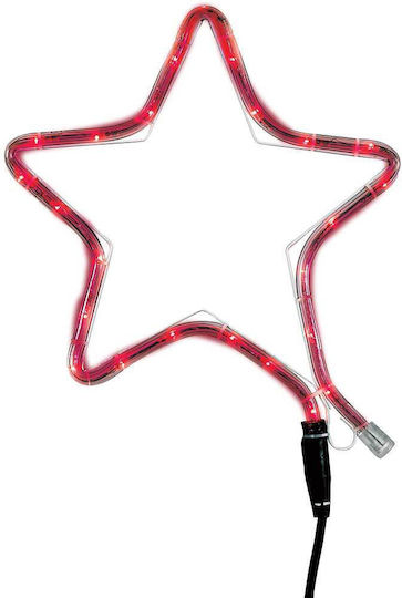 Lianos Led Christmas Decorative Pendant Waterproof Star Illuminated Plastic Red 30x30x30cm