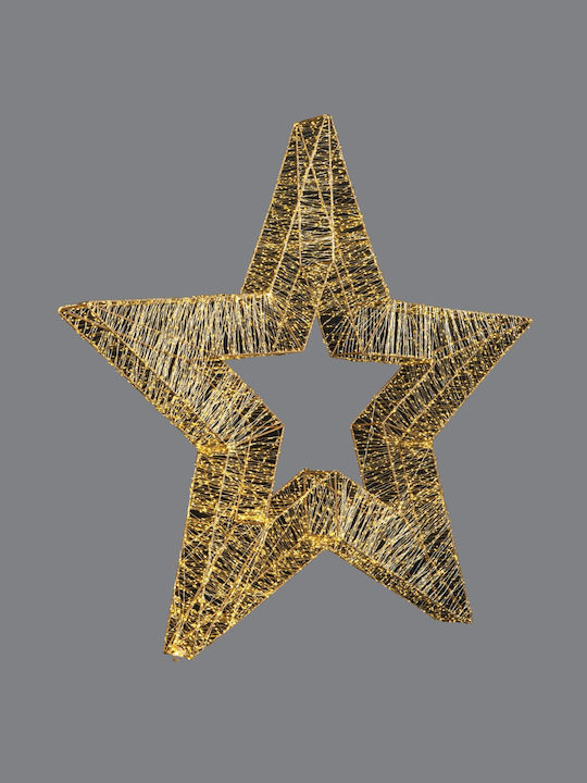 Lianos Metal Illuminated Christmas Decorative Pendant Star 130x130cm White
