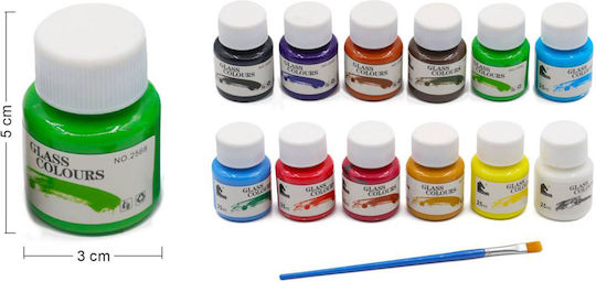 Tpster Set Handwerkliche Farben Gelb Für Flüssiges Glas und Glas 25ml 12Stück