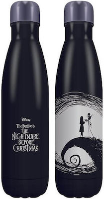 Half Moon Bay Kids Aluminium Thermos Water Bottle Nightmare Before Christmas Black 500ml