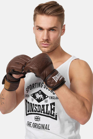 Lonsdale Vintage Vintage Γάντια Πυγμαχίας Δερμάτινα για Αγώνα Καφέ