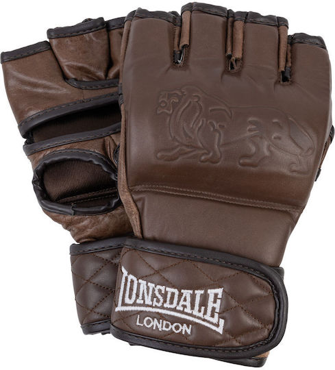 Lonsdale Vintage Vintage Γάντια Πυγμαχίας Δερμάτινα για Αγώνα Καφέ