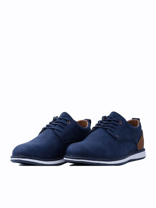 Men's Synthetic Leather Casual Shoes Blue