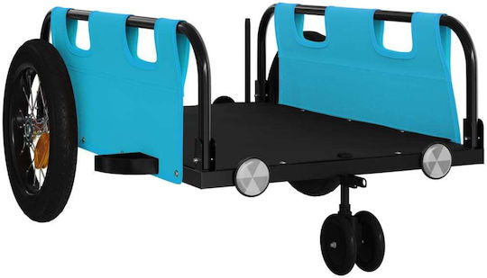 Vidaxl Anhänger Fahrradzubehör Blaues Oxford-Gewebe Eisen