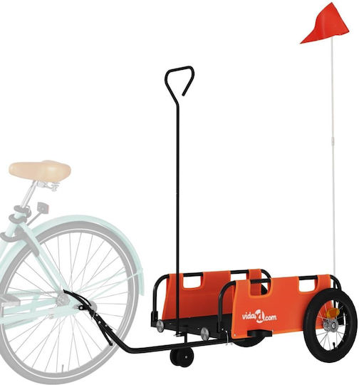 Vidaxl Anhänger Fahrradzubehör Orange Oxford Eisen