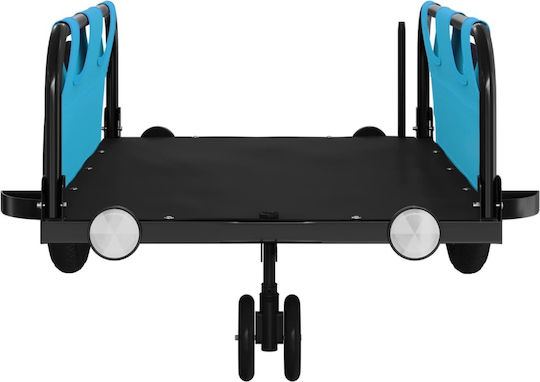 Vidaxl Anhänger Fahrradzubehör Blaues Oxford-Gewebe Eisen