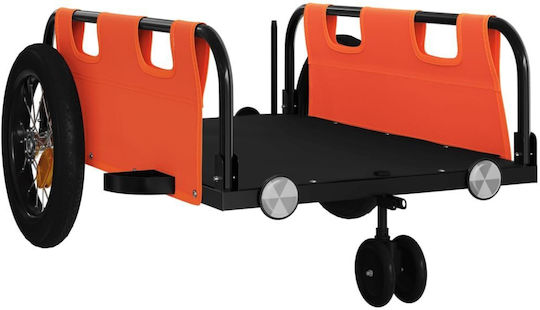 Vidaxl Anhänger Fahrradzubehör Orange Oxford Eisen