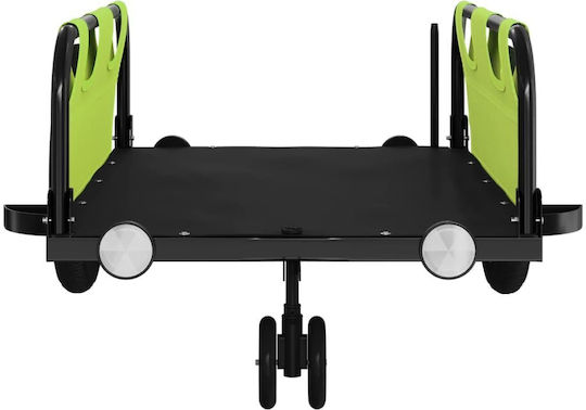 Vidaxl Anhänger Fahrradzubehör Grünes Oxford Stoff Eisen