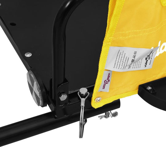 Vidaxl Yellow Oxford Fabric Iron Bicycle Trailer