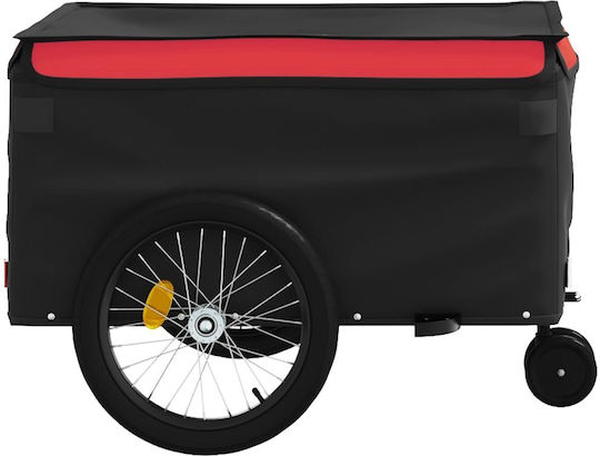 Vidaxl Remorcă Pentru Bicicletă Negru Roșu 45 Kg Fier