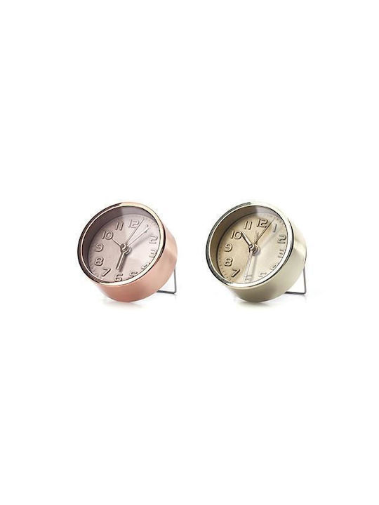 Kikkerland Tabletop Clock with Alarm Gold AC10G