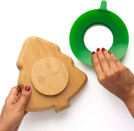Eco Rascals Παιδικό Πιάτο Φαγητού από Bamboo Πράσινο