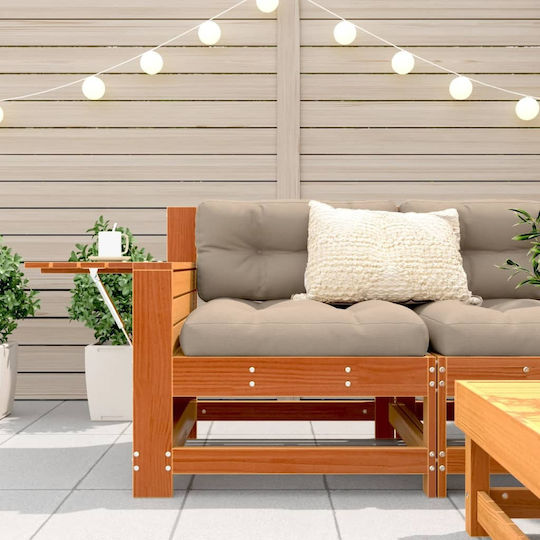 Outdoor-Sessel Hölzernes Coffee mit Kissen 69x62x70.5εκ.