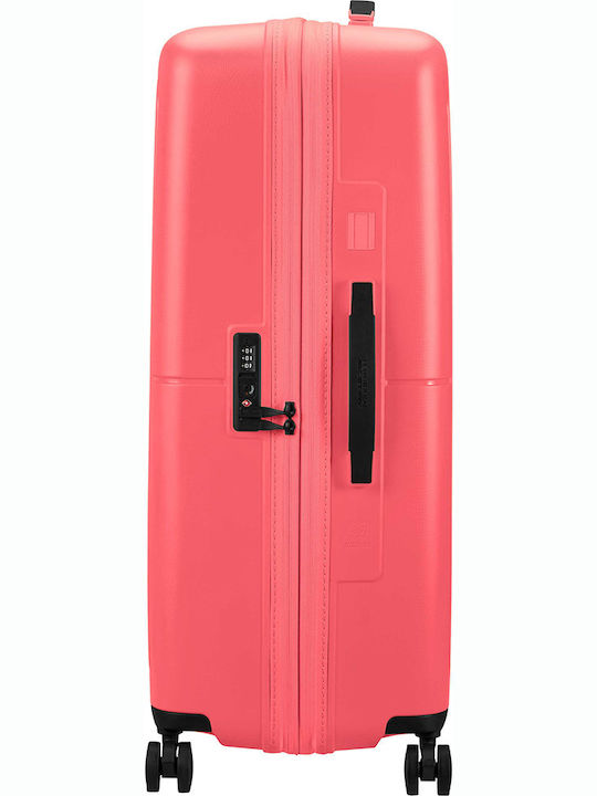 American Tourister Spinner Exp Large Hard Suitcase Sugar Pink With 4 Wheels Height 79cm