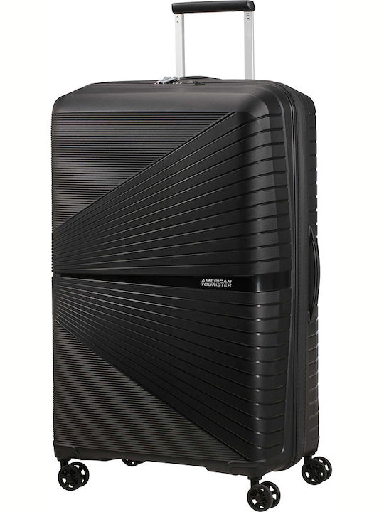 American Tourister Airconic Spinner Large Hard Suitcase Onyx Black with 4 Wheels Height 77cm