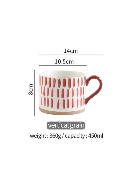 Etoile Cană Ceramică Roșie 450ml 1buc