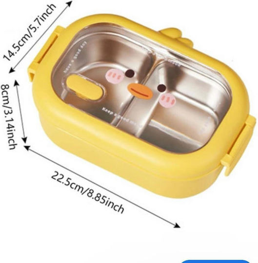 Essensbehälter Lunchbox Inox Gelb 930ml 1Stück
