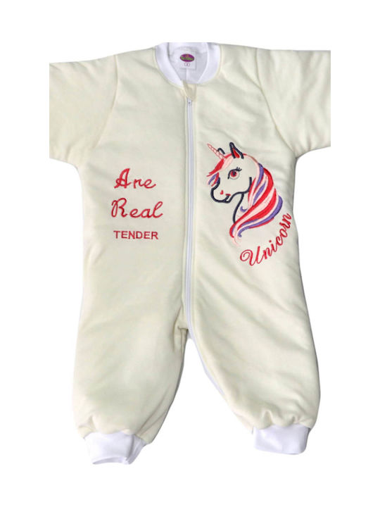Tender Winter Sleeping Bag with Feet Unicorn 2.5 Tog Ecru