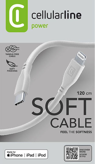 Cellular Line USB-C to Lightning Cable Γκρι 1.2m