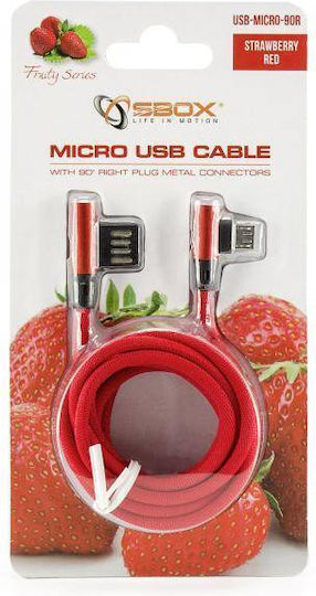 Sbox Редовна USB 2.0 до микро USB кабел Червен 1.5м 1бр