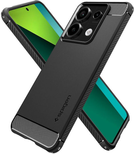 Spigen Rugged Armor Back Cover Σιλικόνης 2mm Μαύρο (Redmi Note 13 Pro 5G / Poco X6)