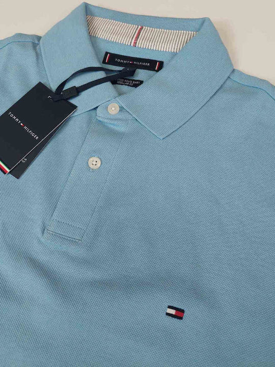 Tommy Hilfiger Bluza Bărbătească cu Mânecă Scurtă Polo Ciel