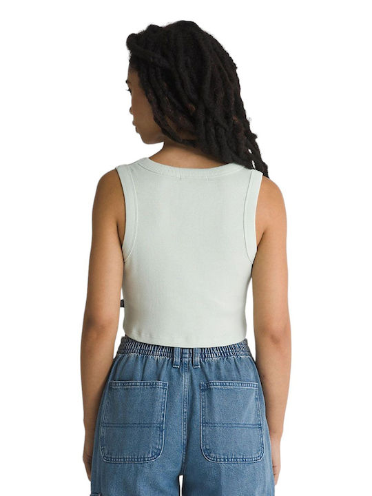 Vans Women's Blouse Cotton Sleeveless Pale Aqua