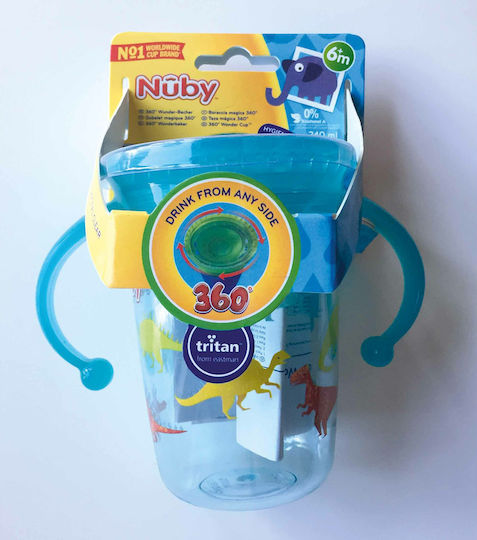 Nuby Baby Cup made of Plastic Turquoise 240ml for 6m+m+