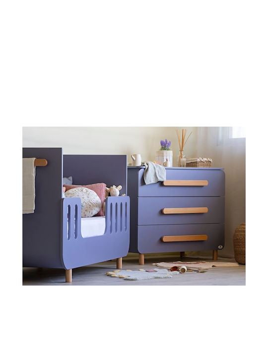 Santa Bebe Βρεφική Κούνια Μωβ με Στρώμα 70x140cm