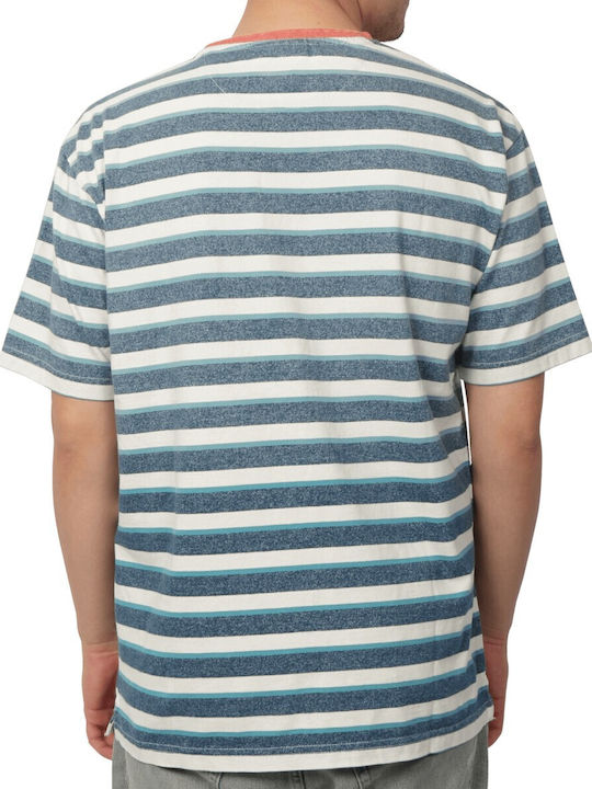 Scotch & Soda T-shirt Bărbătesc cu Mânecă Scurtă White / Blue