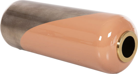 HomeMarkt Διακοσμητικό Βάζο Μεταλλικό Raksasa Ροζ Φ10.5xΥ30cm
