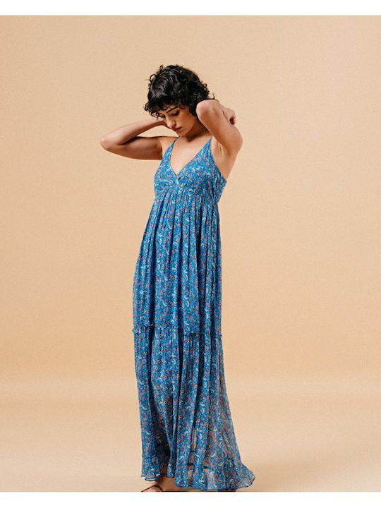 Sommer Maxi Damenkleid Blau