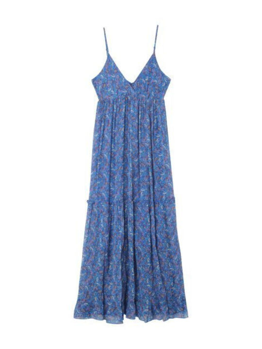 Sommer Maxi Damenkleid Blau
