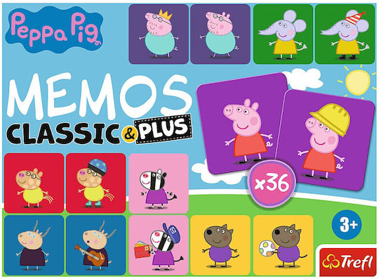 Board Game Memos Classic & Plus Peppa Pig 3+ Years Old (EN) Trefl