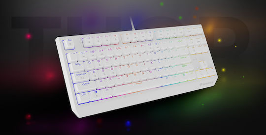 Genesis Thor 230 TKL Gaming Mechanical Keyboard Tenkeyless with Outemu Red switches and RGB lighting (English US) White