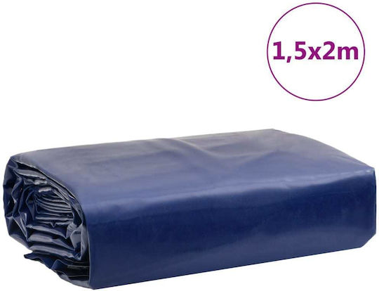 vidaXL Waterproof Tarpaulin 600gr/m² 2x1.5m. Heavy Duty Blue